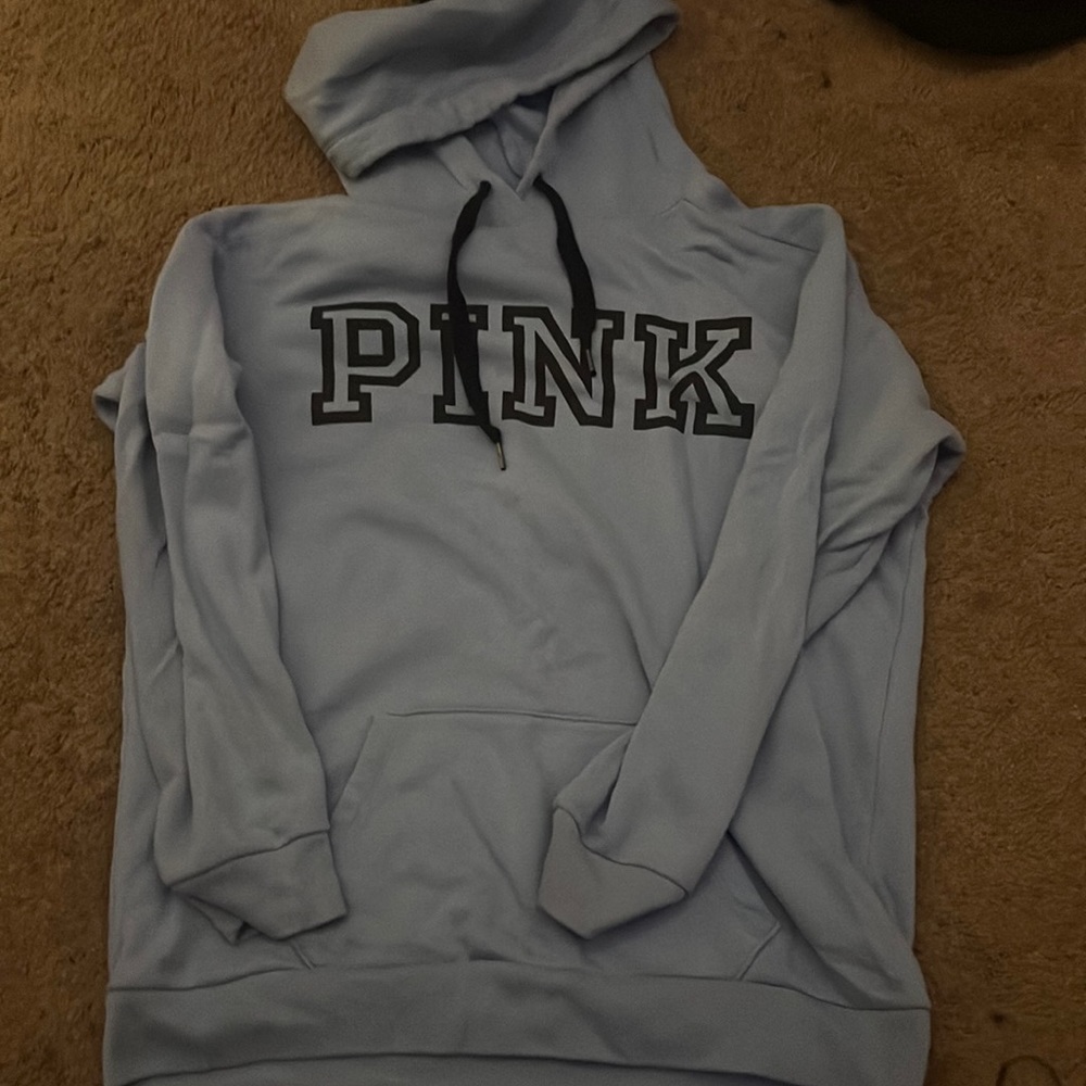 PINK blue hoodie size XS perfect condition worn a 5 times at most.